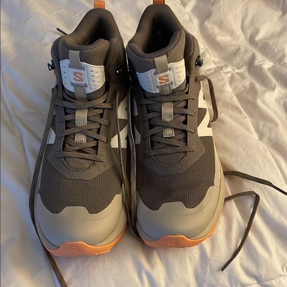 Never worn Salomon Gray waterproof hiking boots